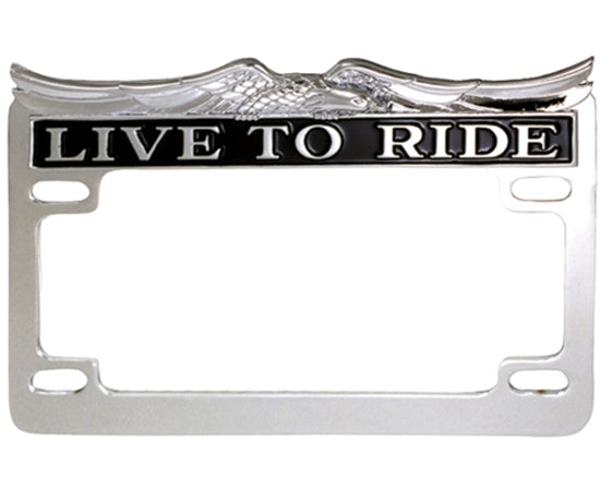 V-FACTOR LIVE TO RIDE LICENSE PLATE FRAME