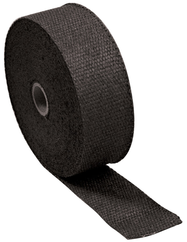INSULATING EXHAUST WRAP, BLACK USE ON ANY EXHAUST HEAD PIPE 2" WIDE 50' LONG ROLL CPP
