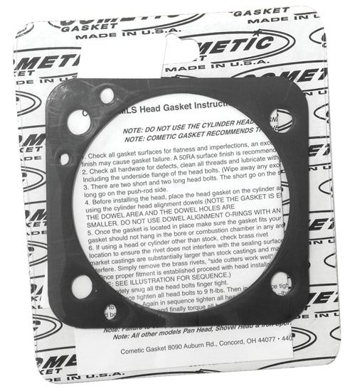 CYLINDER BASE GASKET, 4" BT 84/99 .020" RPLS HD#16777-96X